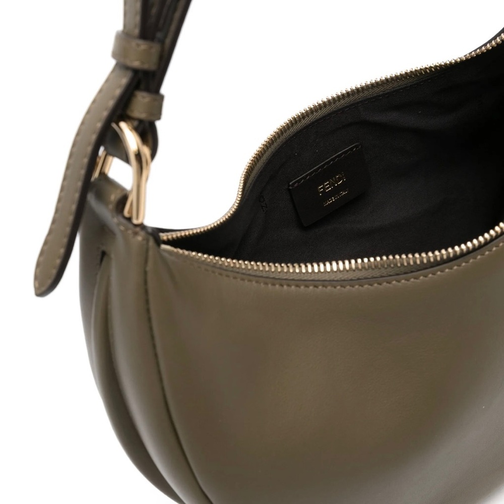 FENDI Fendigraphy logo embellished leather hobo shoulder bag - Picture 8 of 8
